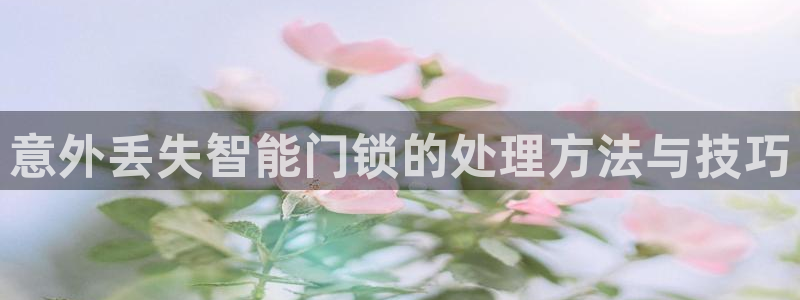 富联娱乐注册解判官333OO：意外丢失智能门锁的处理方法与技