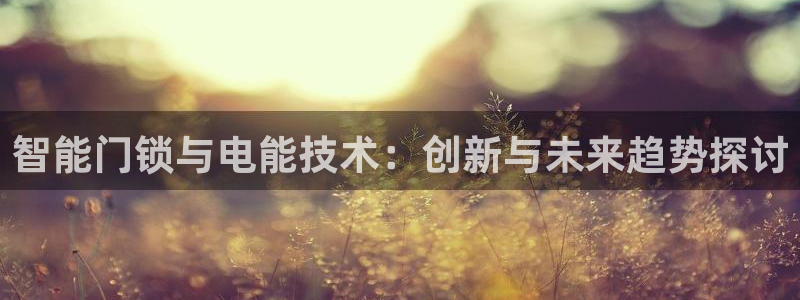 富联娱乐招商监判官333OO：智能门锁与电能技术：创新与未来