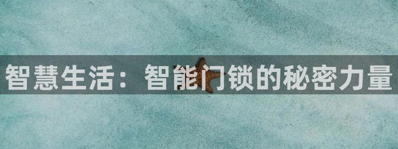 富联娱乐平台下载：智慧生活：智能门锁的秘密力量