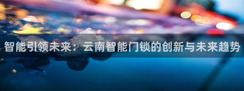 富联娱乐首页登录入口：智能引领未来：云南智能门锁的创新与未来