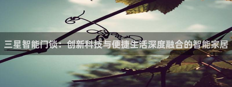 富联娱乐登录链接怎么弄到桌面：三星智能门锁：创新科技与便捷生