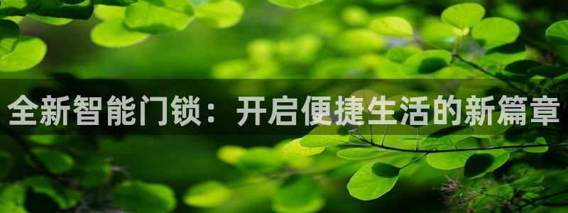 富联娱乐首页登录：全新智能门锁：开启便捷生活的新篇章