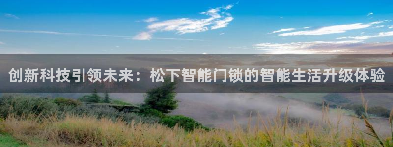 富联娱乐官方网站首页：创新科技引领未来：松下智能门锁的智能生