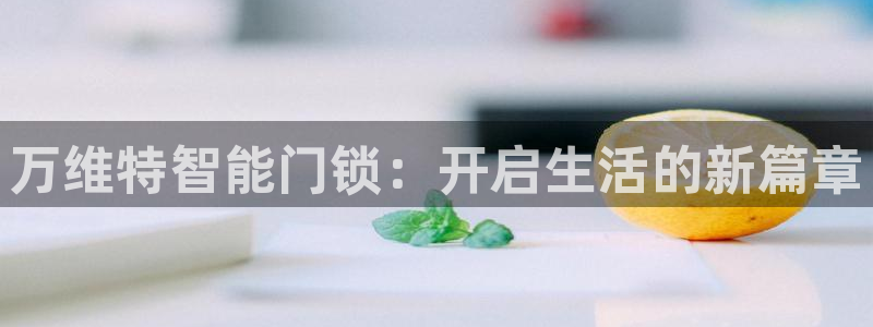富联娱乐在线网站登录：万维特智能门锁：开启生活的新篇章